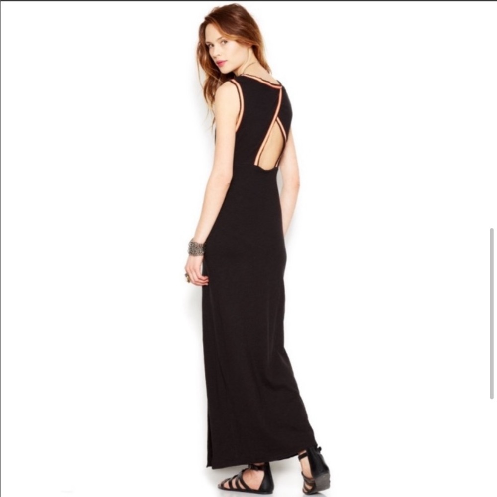Free People Sabrina Black Maxi Dress NEW